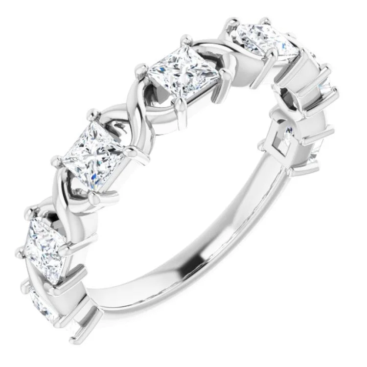 Women’s exquisite engagement ring-14K White 1 1/8 CTW Natural Diamond Anniversary Band