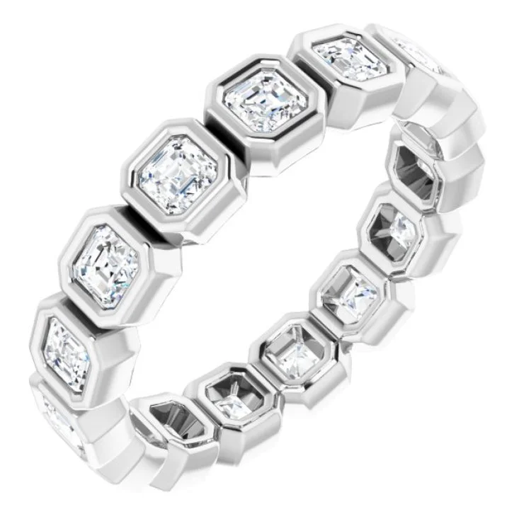 Women’s diamond-encrusted engagement ring-14K White 1 1/2 CTW Diamond Eternity Band