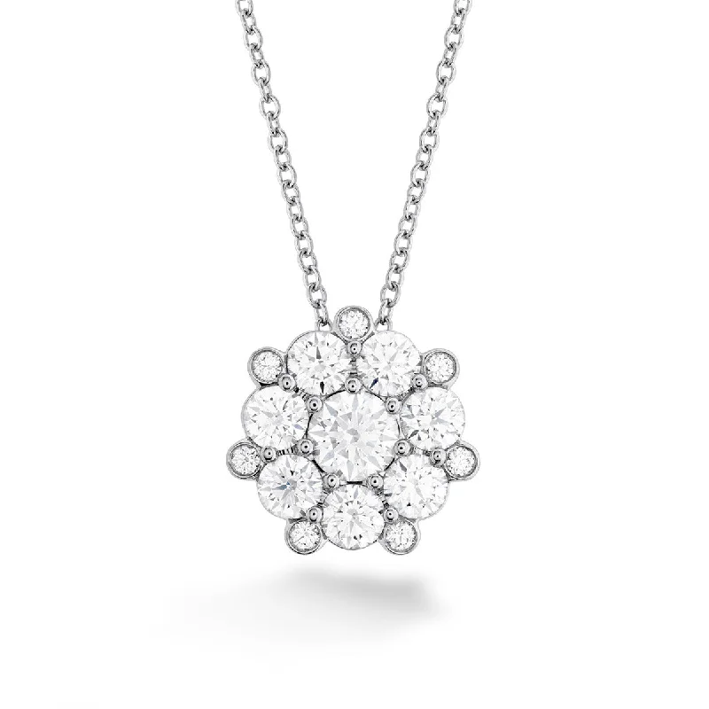 Women’s black diamond necklace-Beloved Cluster Diamond Pendant