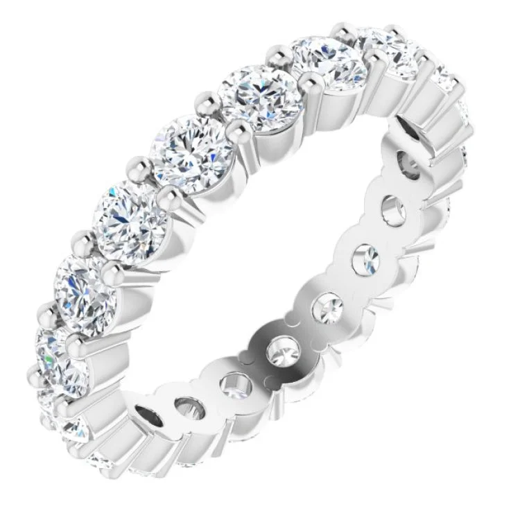 Women’s vintage diamond engagement ring-14K White 1 3/4 CTW Natural Diamond Eternity Band Size 6