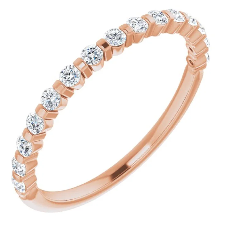 Women’s mixed metal engagement ring-14K Rose 1/3 CTW Natural Diamond Anniversary Band