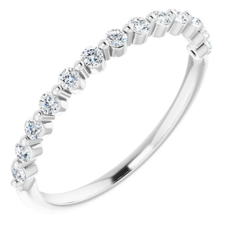 Women’s platinum band engagement ring-Platinum 1/5 CTW Natural Diamond Anniversary Band