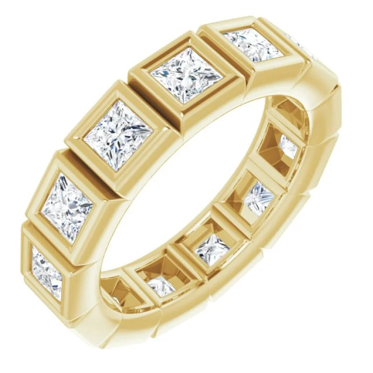 Women’s eco-friendly engagement ring-14K Yellow 2 CTW Diamond Eternity Band