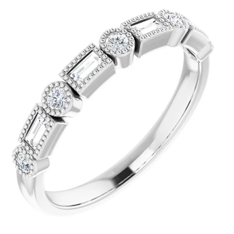 Women’s large stone engagement ring-14K White 1/4 CTW Natural Diamond Anniversary Band