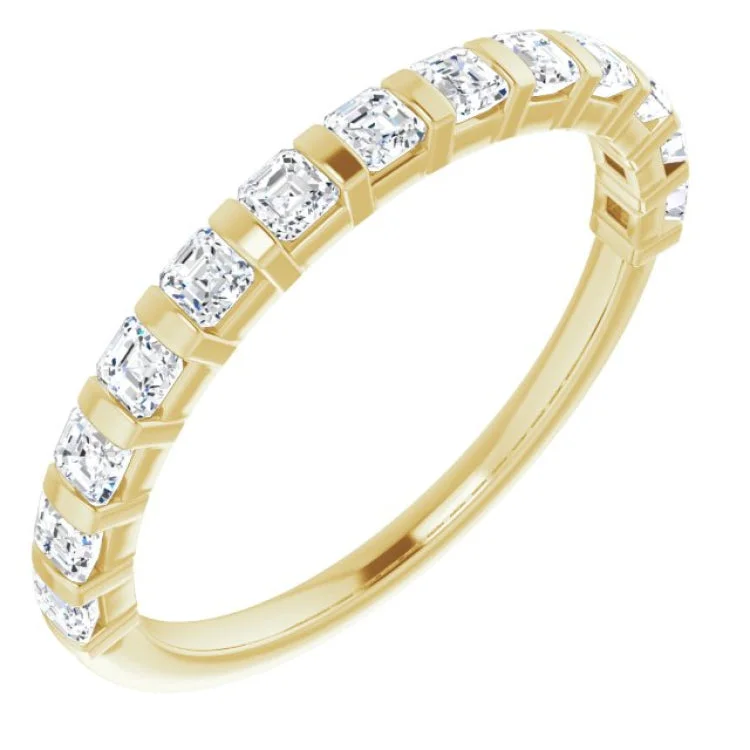 Women’s pink diamond engagement ring-14K Yellow 5/8 CTW Natural Diamond Anniversary Band