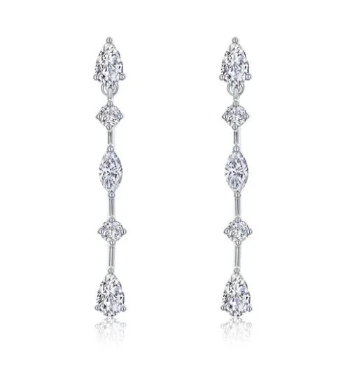 Women’s long earrings-Exquisite Linear Drop Earrings