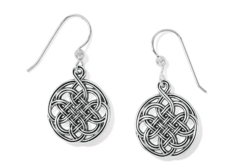 Women’s chic drop earrings-Interlok Medallion French Wire Earrings From the Interlok Collection