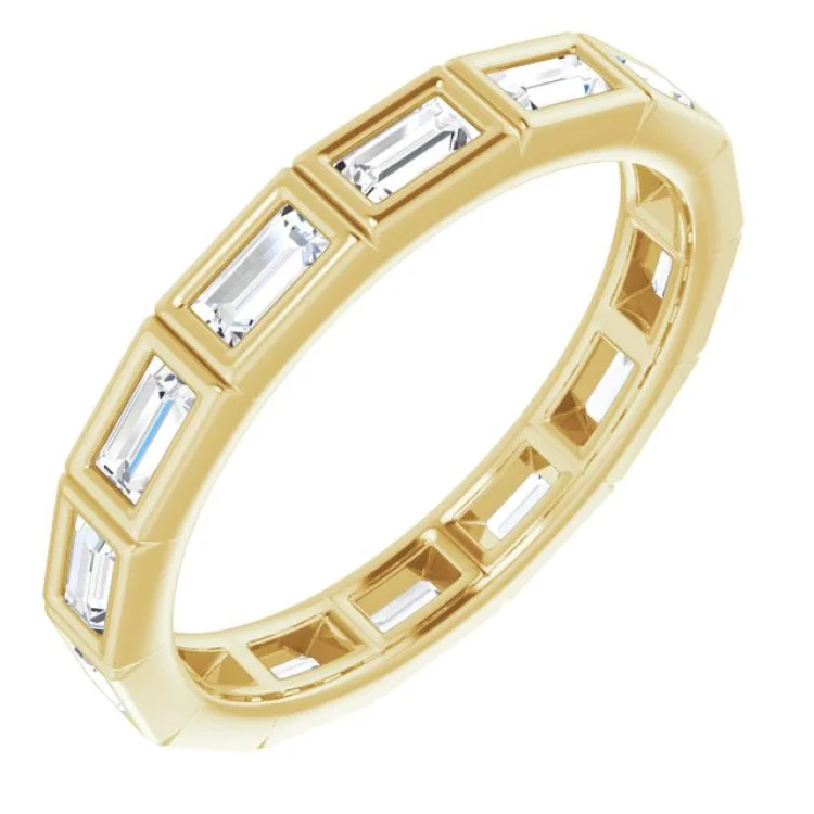 Women’s stylish diamond engagement ring-14K Yellow 1/2 CTW Diamond Eternity Band