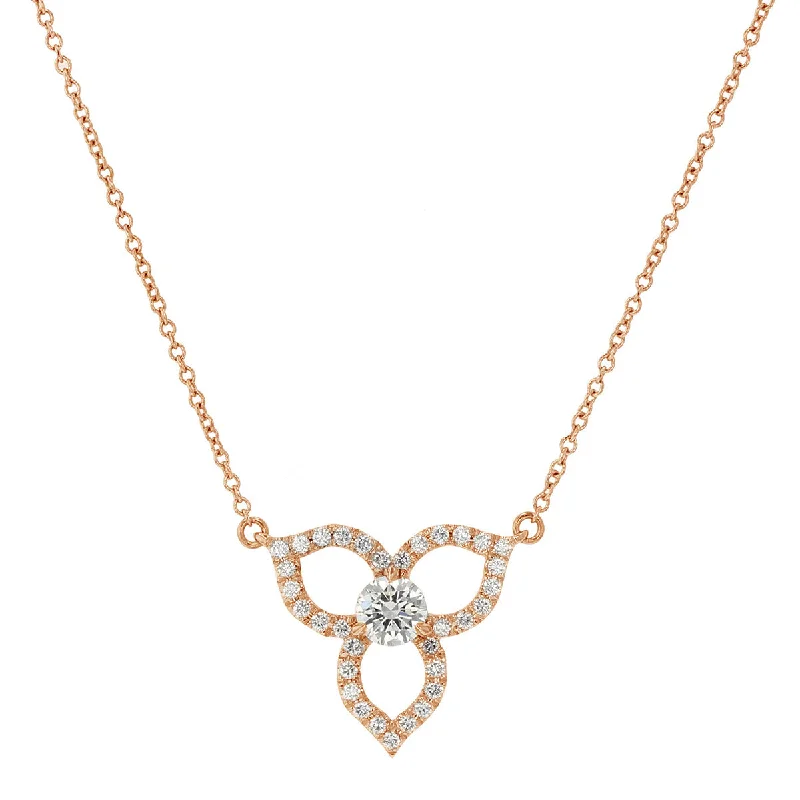 Women’s chic necklace-Diamond Flower Petal Pendant