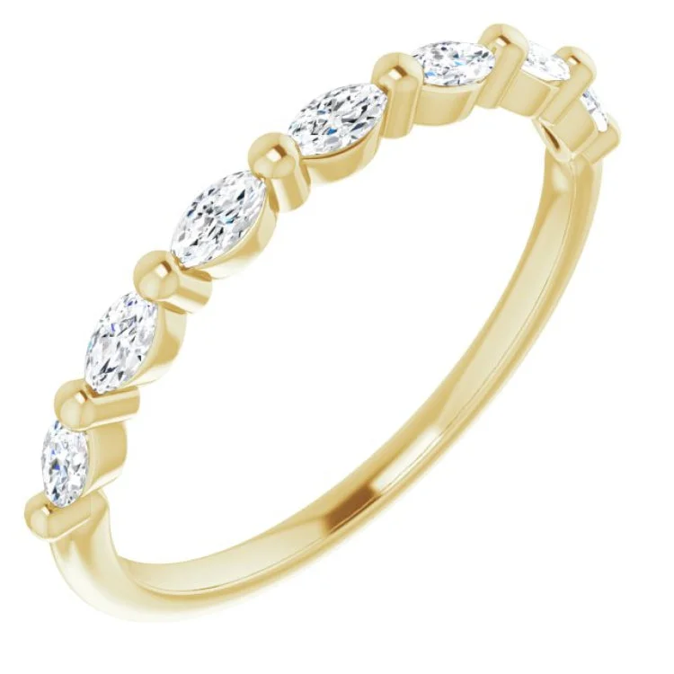 Women’s vintage diamond engagement ring-14K Yellow 1/3 CTW Natural Diamond Anniversary Band