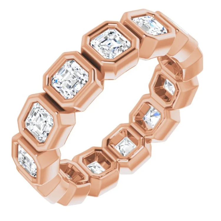 Women’s art deco engagement ring-14K Rose 2 CTW Diamond Eternity Band