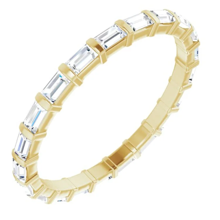 Women’s luxury diamond engagement ring-14K Yellow 3/8 CTW Diamond Eternity Band