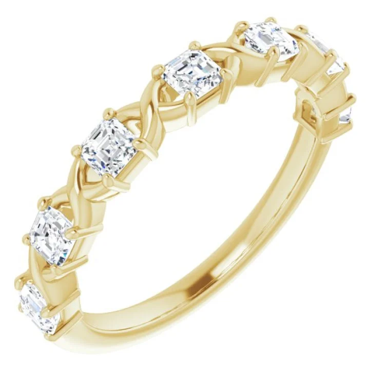 Women’s classic diamond engagement ring-14K Yellow 3/4 CTW Natural Diamond Anniversary Band