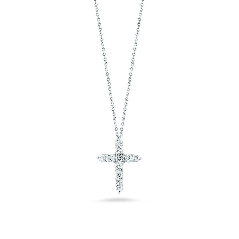 Women’s crystal pendant necklace-Cross Pendant with Diamonds