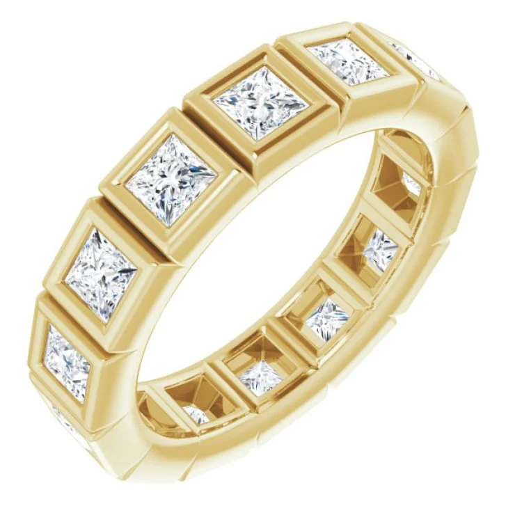 Women’s elegant solitaire engagement ring-14K Yellow 1 1/2 CTW Diamond Eternity Band