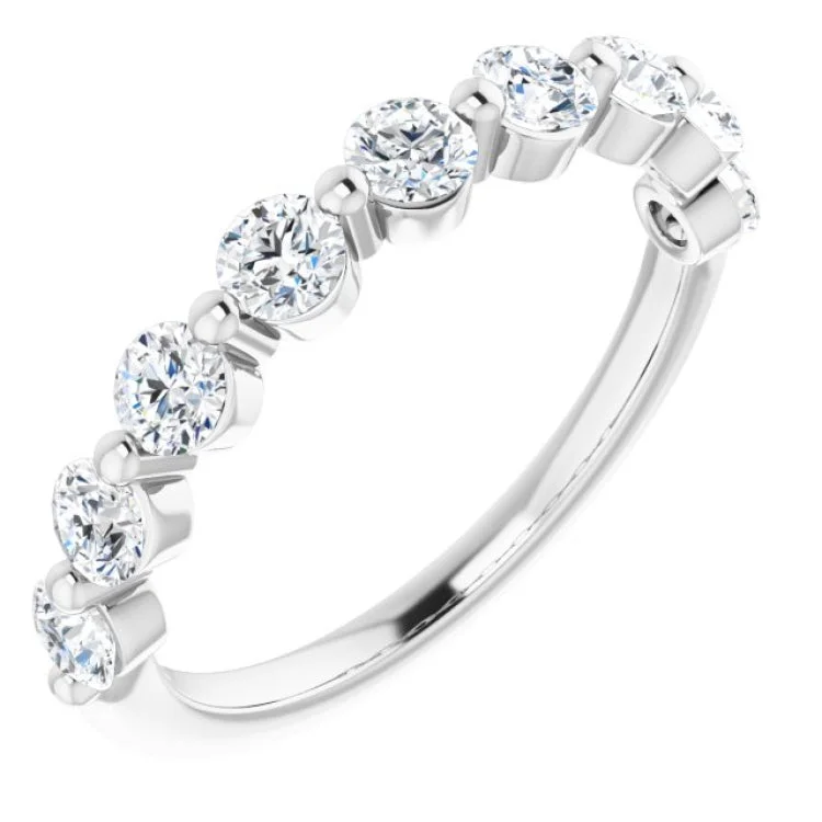 Women’s eternity engagement ring-Platinum 9/10 CTW Natural Diamond Anniversary Band