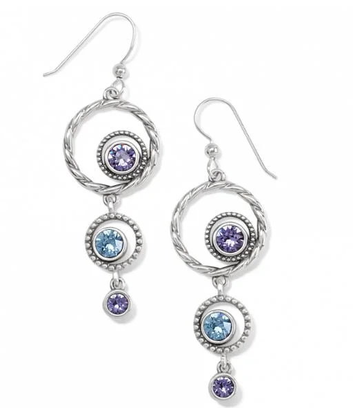 Women’s gemstone earrings-Halo Radiance French Wire Earrings By Brighton