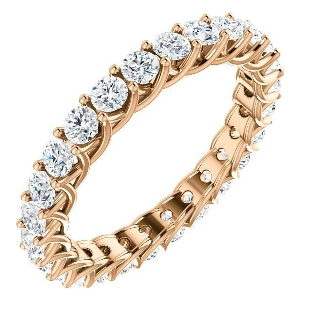 Women’s anniversary engagement ring-14KT Gold 1 1/2 CTW Diamond Trellis Eternity Band