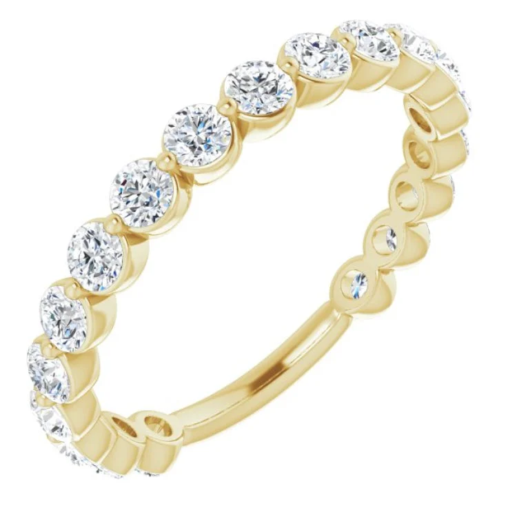 Women’s stacked engagement ring-14K Yellow 1 1/6 CTW Natural Diamond Anniversary Band