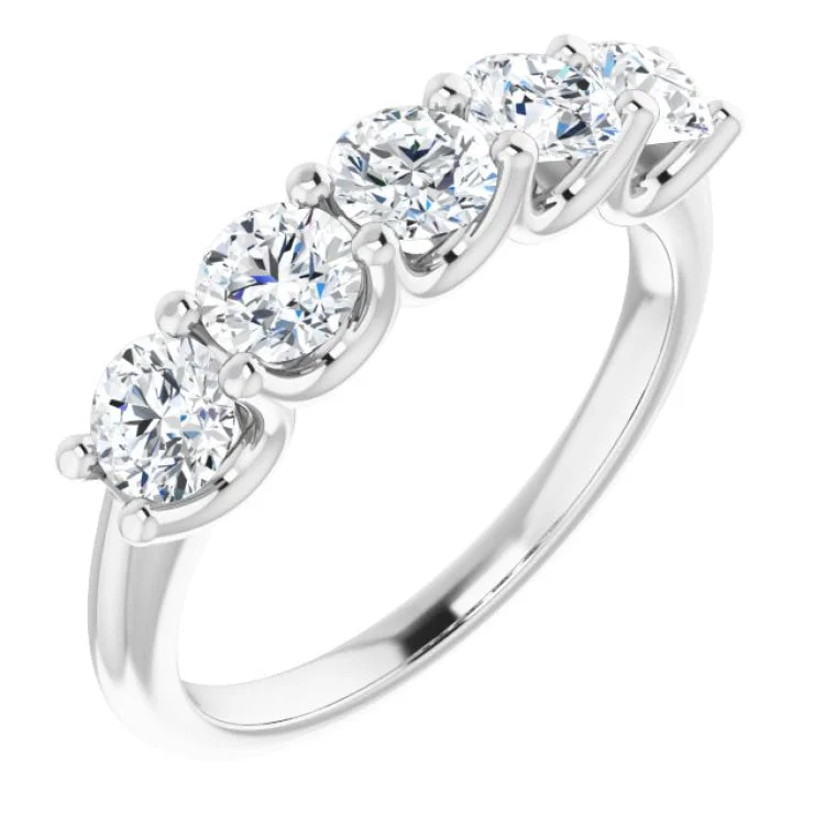 Women’s intricate wedding engagement ring-14K White 1 1/3 CTW Natural Diamond Anniversary Band