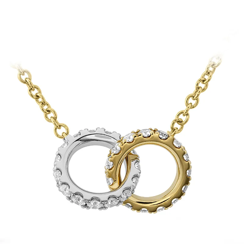 Women’s delicate necklace-HOF Classic Diamond Interlocking Pendant