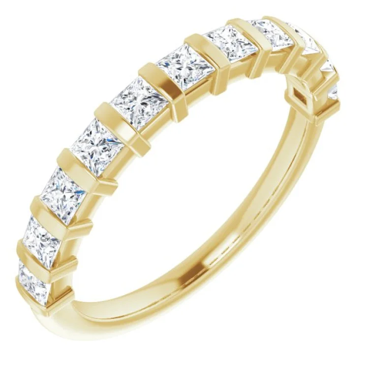 Women’s intricate diamond engagement ring-14K Yellow 3/4 CTW Natural Diamond Anniversary Band