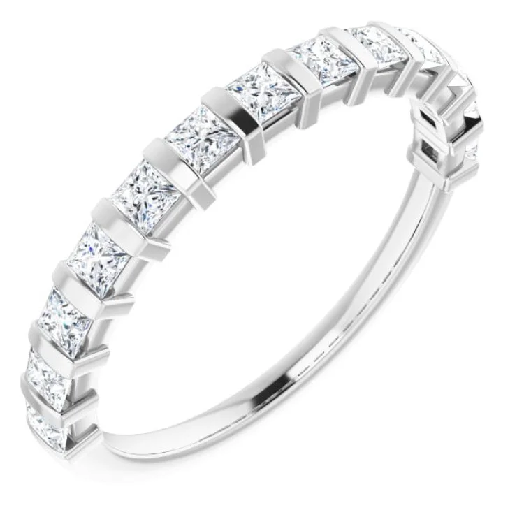 Women’s fine diamond engagement ring-14K White 5/8 CTW Natural Diamond Anniversary Band