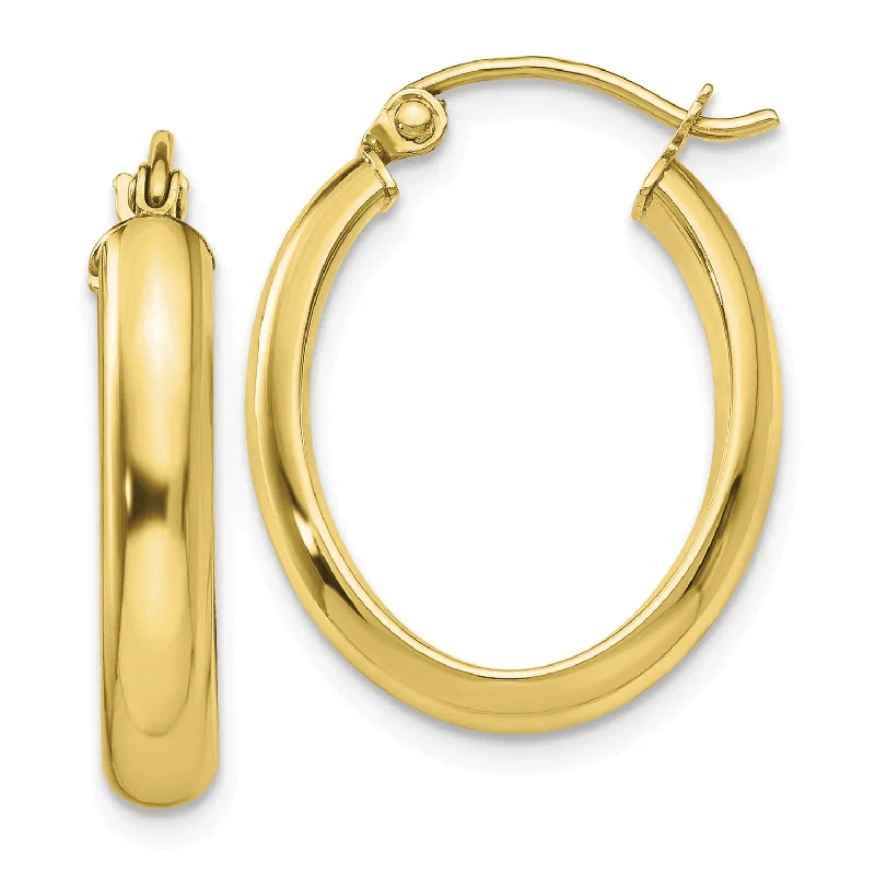 Women’s heirloom earrings-10KT Yellow Gold 24X17MM Hoop Earrings