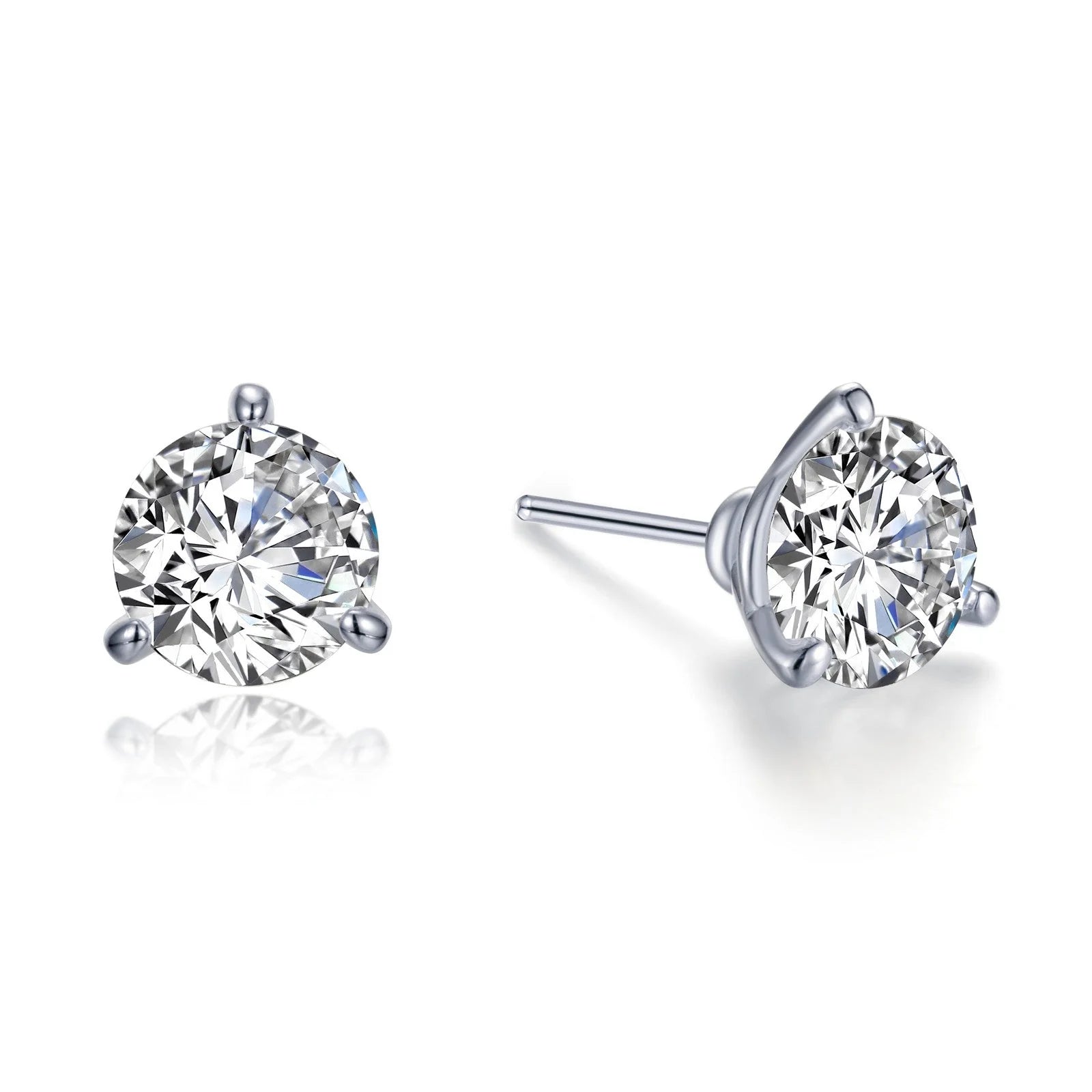 Women’s zodiac earrings-4 CTW Solitaire Stud Earrings