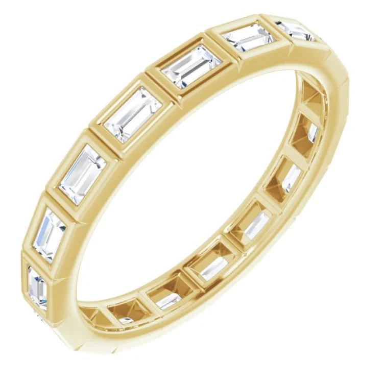 Women’s handcrafted engagement ring-14K Yellow 1/3 CTW Diamond Eternity Band