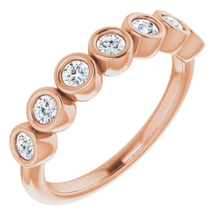 Women’s rose gold engagement ring-14K Rose 3/8 CTW Natural Diamond Anniversary Band