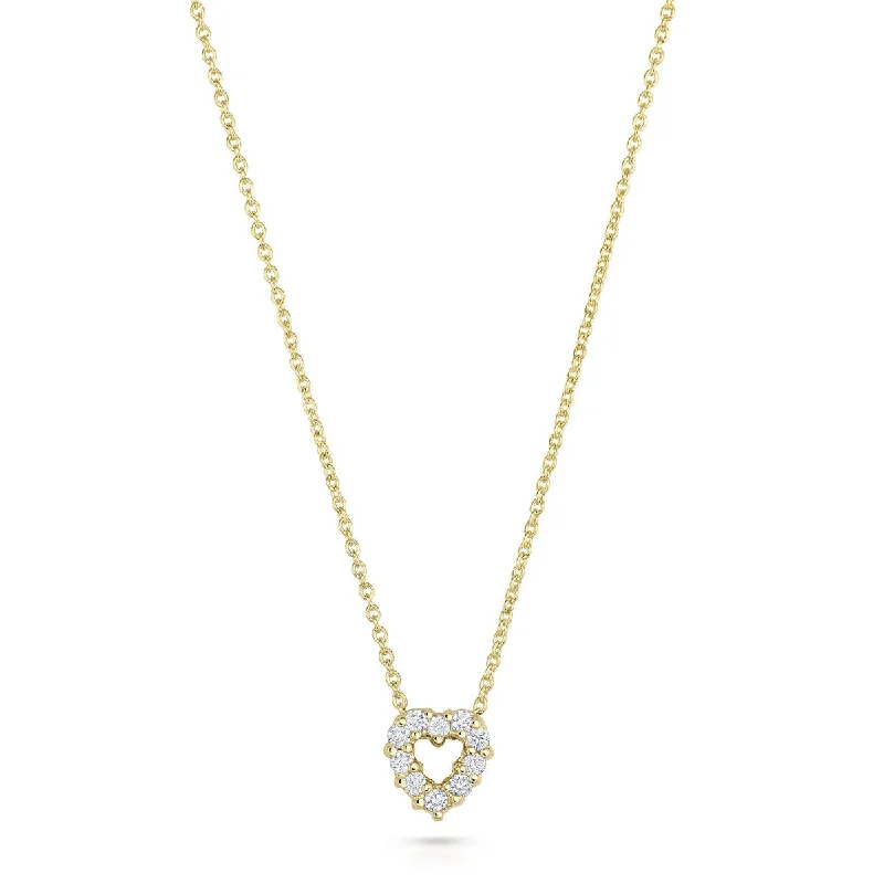 Women’s diamond necklace-Heart Pendant with Diamonds