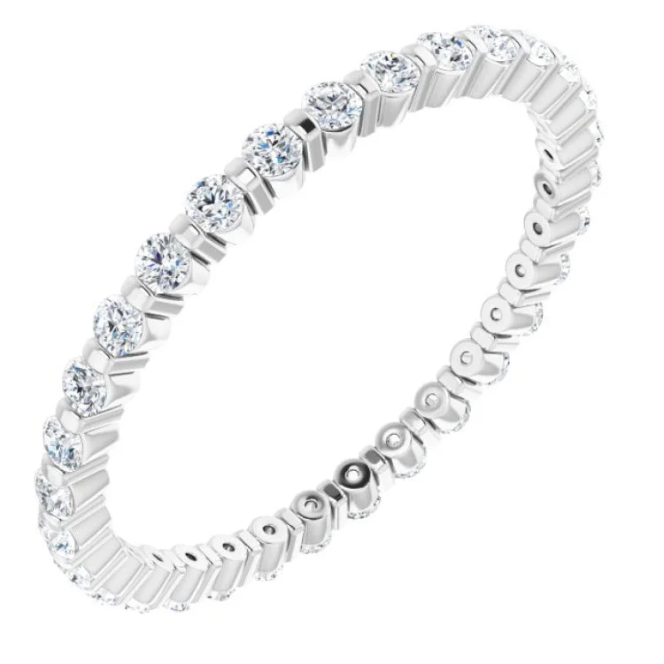 Women’s sapphire diamond engagement ring-Platinum 1/2 CTW Diamond Eternity Band