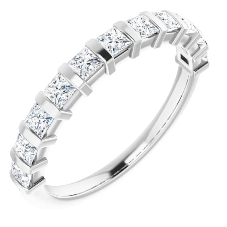 Women’s solitaire diamond engagement ring-Platinum 3/4 CTW Natural Diamond Anniversary Band