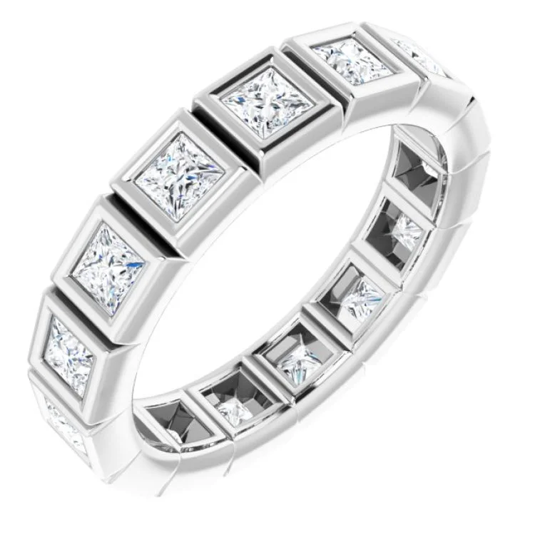 Women’s art deco engagement ring-Platinum 1 3/8 CTW Diamond Eternity Band