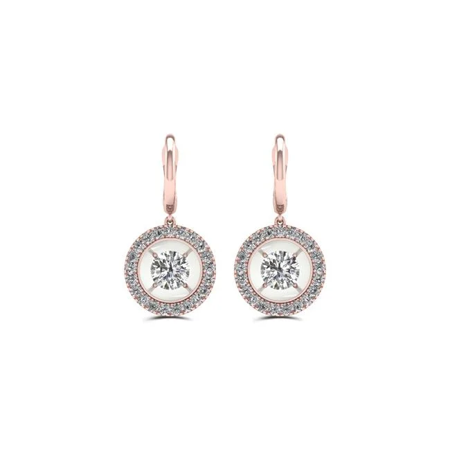 Women’s chic drop earrings-1/3 CTW Diamond Drop & Dangle Earrings in 10KT Rose Gold