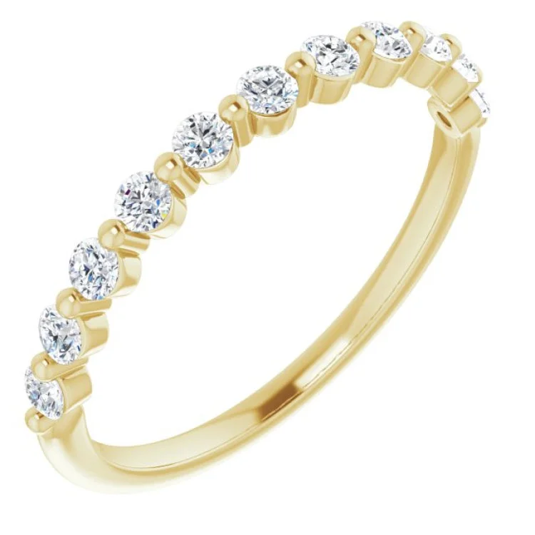 Women’s eternity engagement ring-14K Yellow 1/3 CTW Natural Diamond Anniversary Band