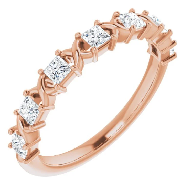 Women’s timeless engagement ring-14K Rose 1/2 CTW Natural Diamond Anniversary Band