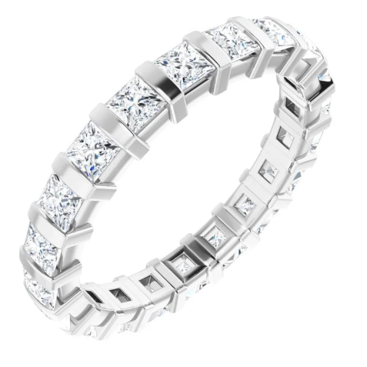 Women’s vintage engagement ring-Platinum 1 1/2 CTW Diamond Eternity Band