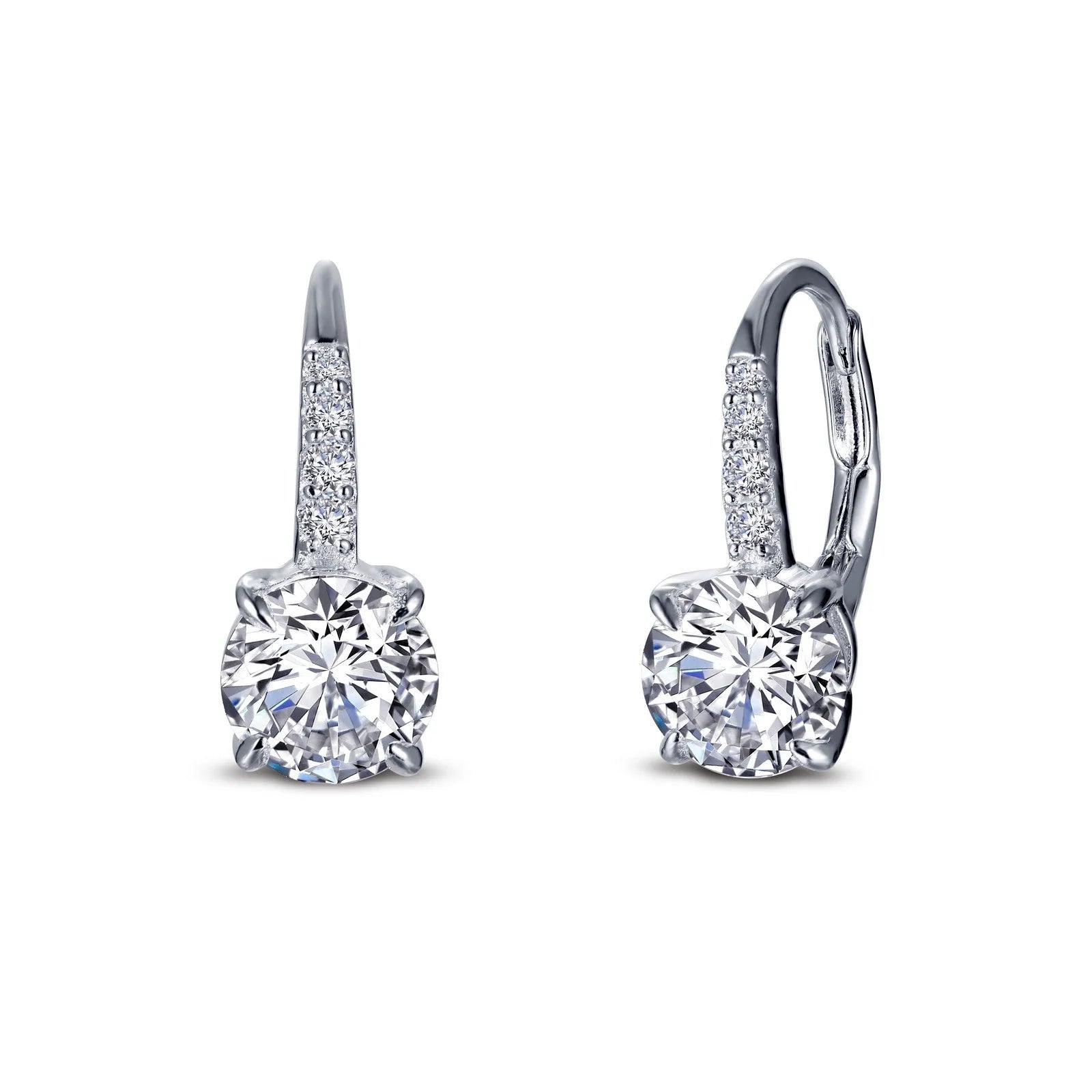 Women’s fashion stud earrings-Solitaire Drop Earrings