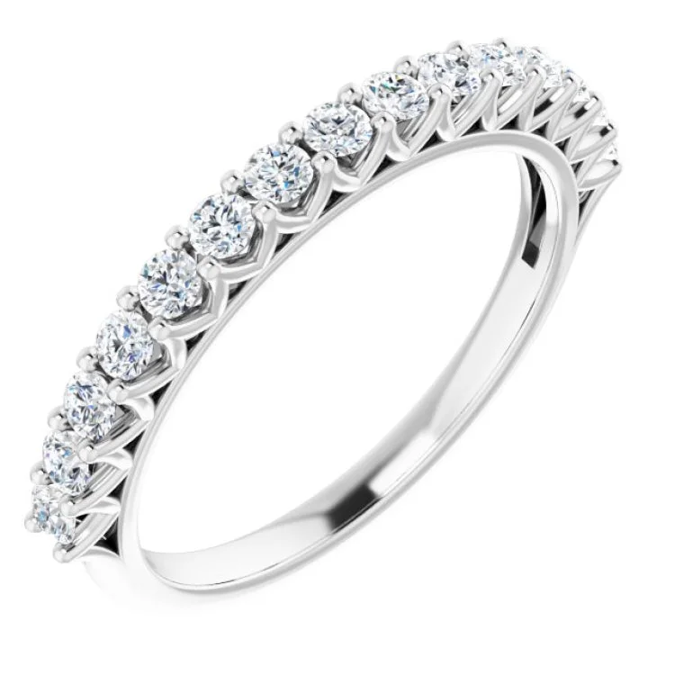 Women’s rose gold diamond engagement ring-Platinum 1/2 CTW Lab-Grown Diamond Anniversary Band