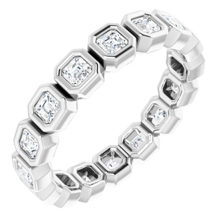 Women’s stylish diamond engagement ring-14K White 9/10 CTW Diamond Eternity Band