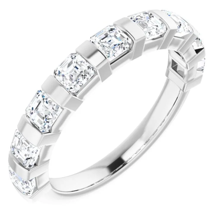 Women’s personalized gemstone engagement ring-Platinum 1 3/8 CTW Natural Diamond Anniversary Band