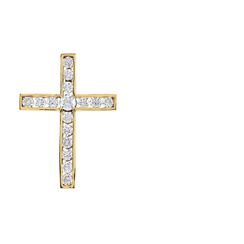 Women’s black diamond necklace-1/2 CTW Diamond Cross Pendant