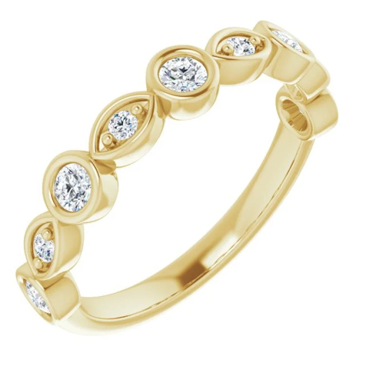 Women’s anniversary engagement ring-14K Yellow 3/8 CTW Natural Diamond Anniversary Band