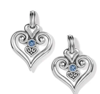 Women’s adjustable earrings-Alcazar Heart Glint Post Drop Earrings