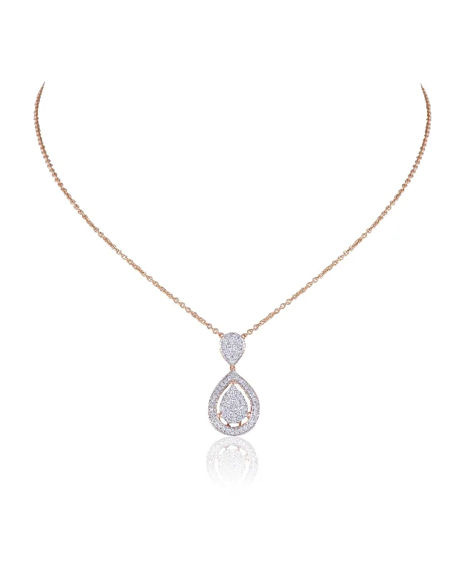 Women’s large pendant necklace-Diamond Pendant