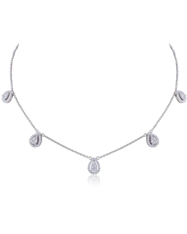 Women’s crystal pendant necklace-Diamond Pendant