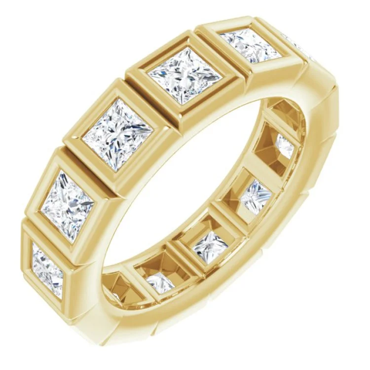 Women’s luxury diamond engagement ring-14K Yellow 2 CTW Diamond Eternity Band