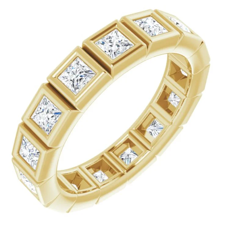 Women’s large stone engagement ring-14K Yellow 1 3/8 CTW Diamond Eternity Band